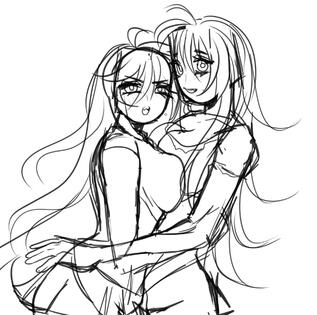 sketch Kailex and Miniaelka sketch Kailex and Miniaelka